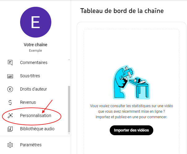 Etape 5 dans la création de compte youtube monétisé en afrique